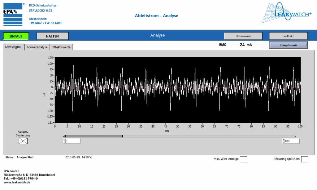 Ableitstromanalyse LEAKWATCH EPA GmbH (de)